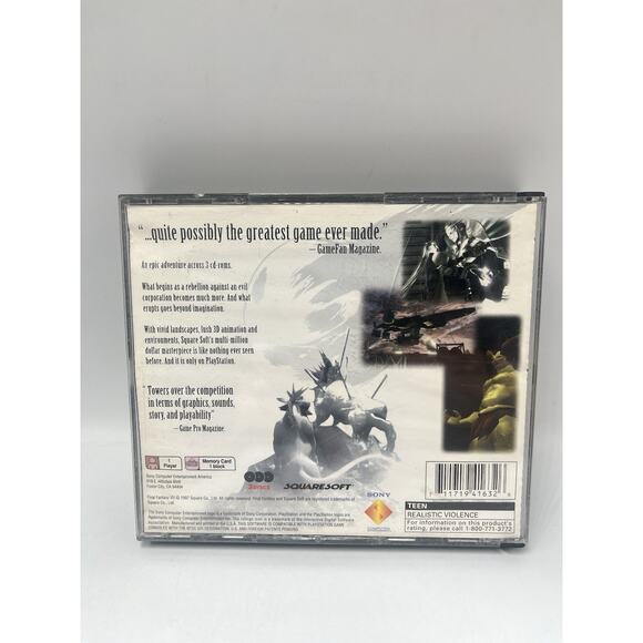 Final Fantasy VII (PlayStation 1, 1997) PS1 TESTED Video Game - Picture 2 of 16